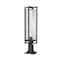 Z-Lite Aura 1 Light Outdoor Pier Mounted Fixture, 8in. W x 27.75in. H, Black 5013PHBR-533PM-BK - alternate 1